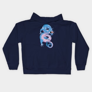 Blue Chinese Dragon Kids Hoodie